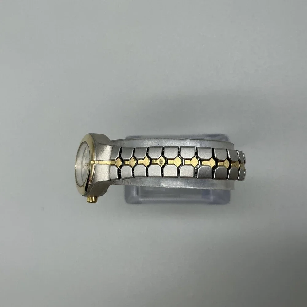 Carriage By Timex 48N Womens Watch 22mm Silver Gold Two Tone Stretch New Battery